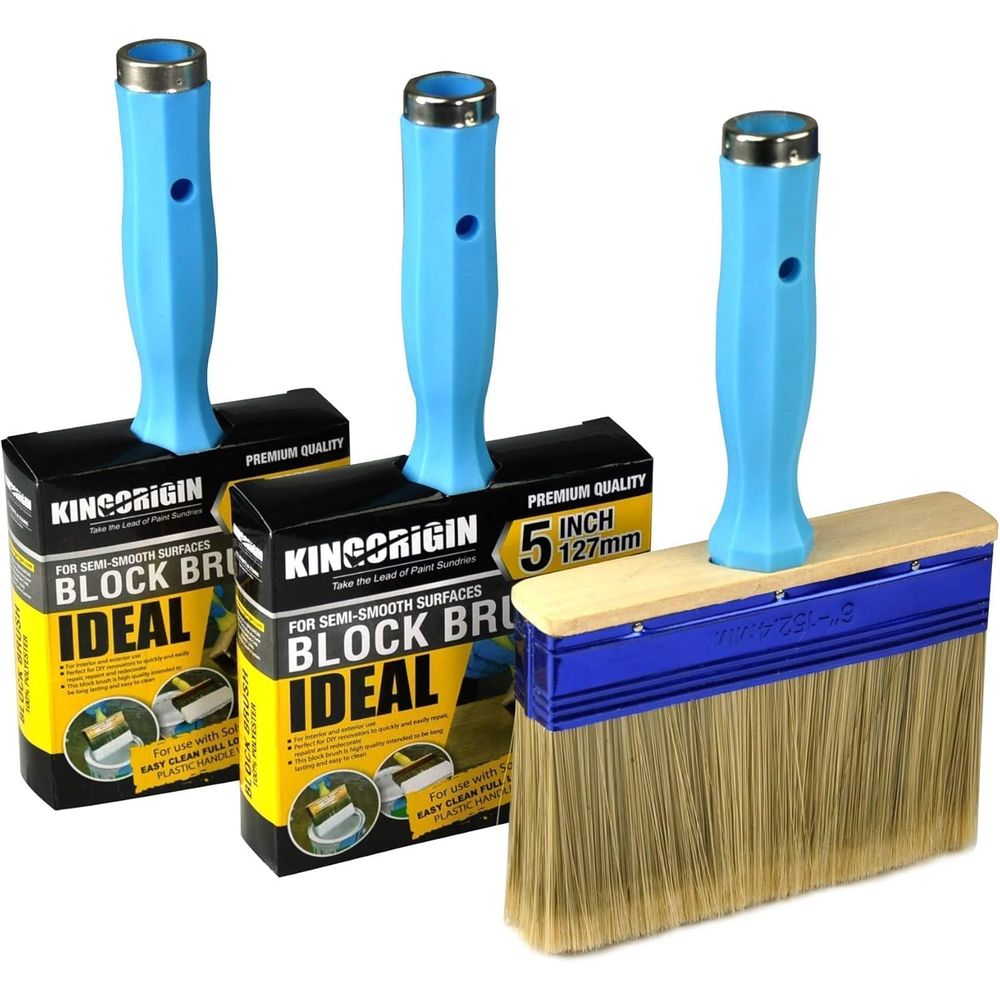 Wood Stain Brush - Triple Set of Heavy-Duty Paint Brushes