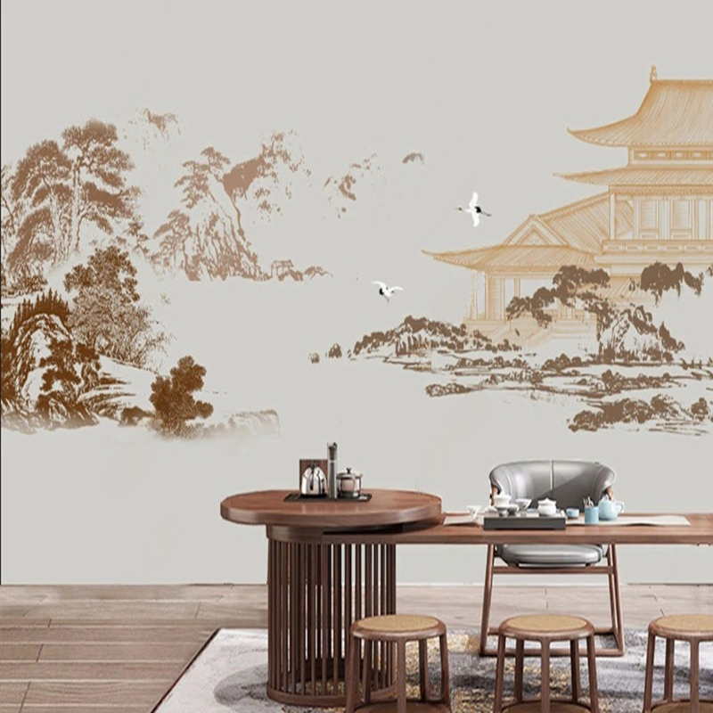 Custom Chinese Abstract Ink La - Home Improvement Background review and price