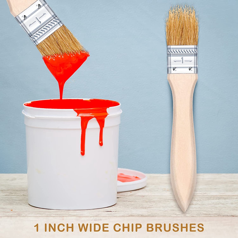 ABUH-100Pcs 1 Inch Chip Paint  - Wood Stain Brush review and price