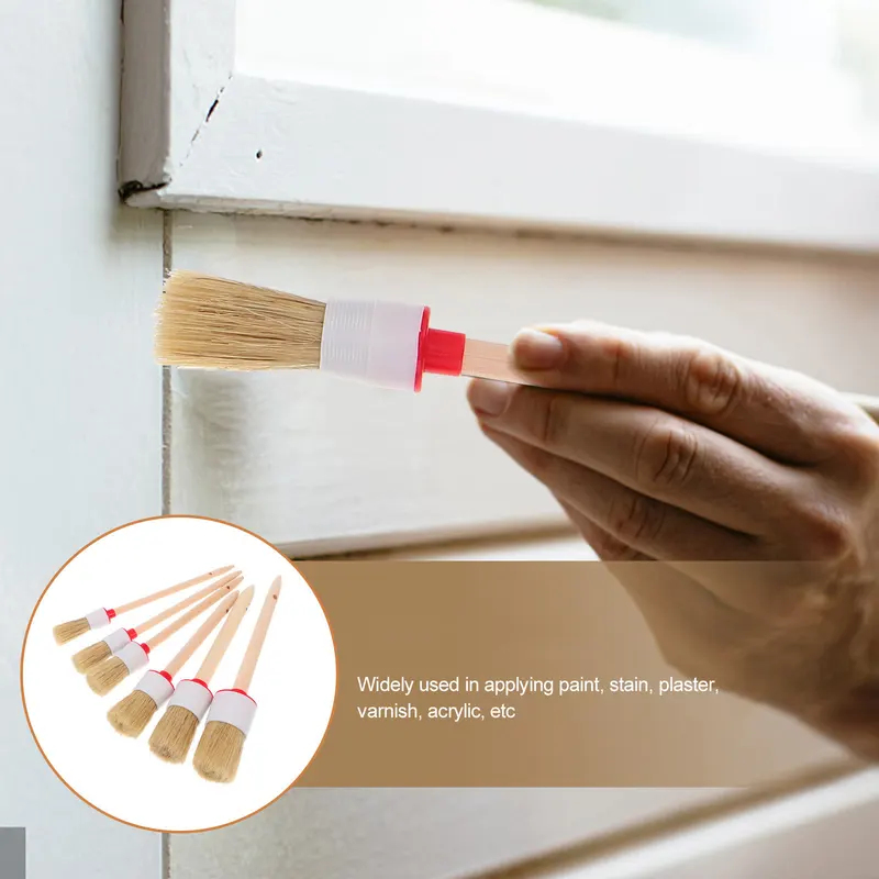 6Pcs Premium Bristle Paint Bru - Wood Stain Brush review and price