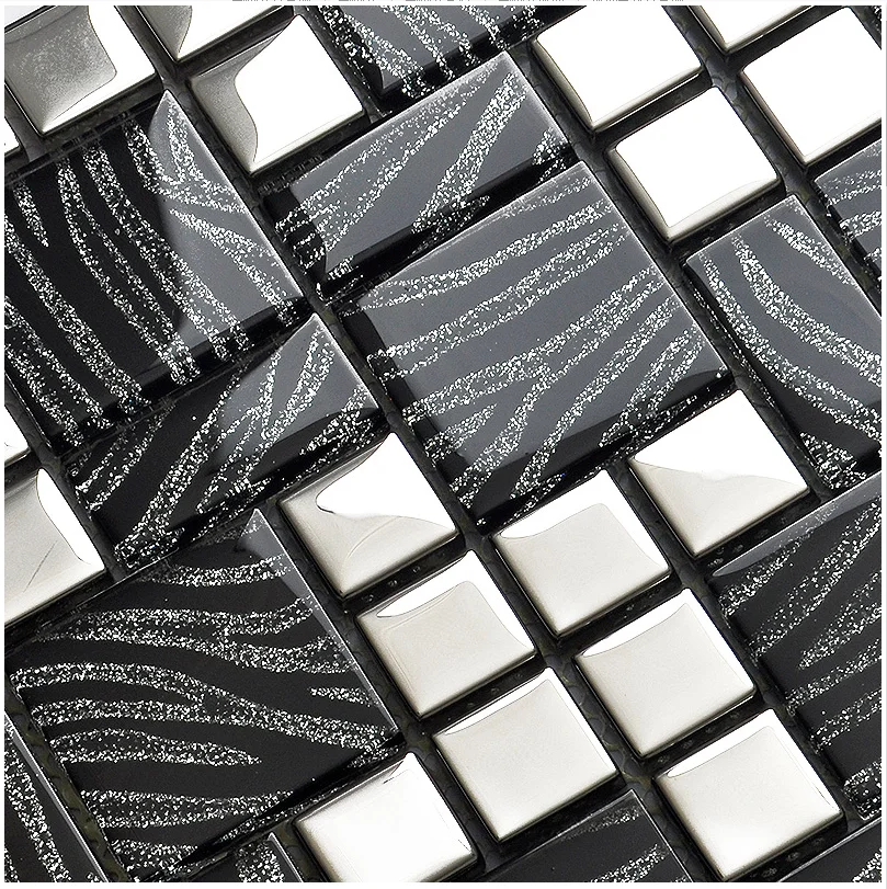 Luxury Black Silver Glass  Mos - Home Improvement Background review and price